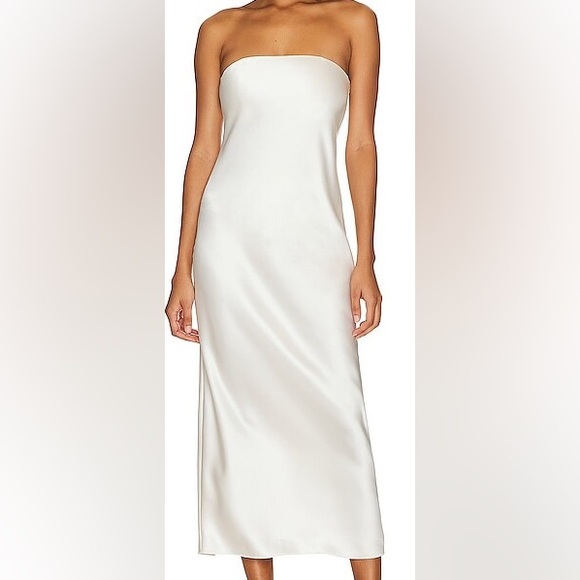 NWT Revolve L’academie Maggie MacDonald Oxly Midi Dress in Creme XXS - Picture 1 of 13